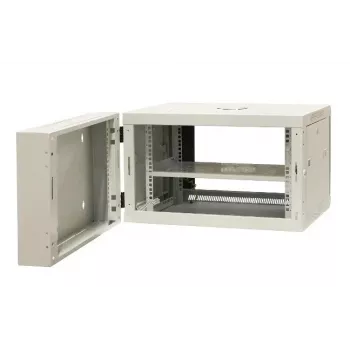 EMITER EM/AH6506 19 ίντσες 6U Ερμάριο δικτύου τοίχου, πόρτα από σκληρυμένο γυαλί, 600×550×370 mm, μαύρο