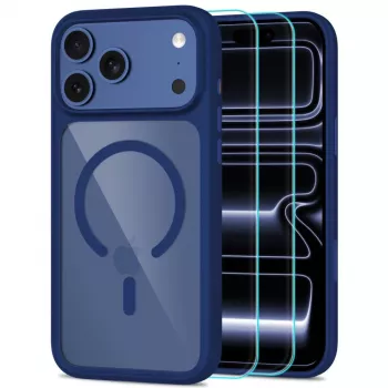 TECH-PROTECT MAGONE MAGSAFE CC + GLASS 2-PACK IPHONE 17 PRO MAX / 18 PRO MAX βαθύ μπλε/διαφανές