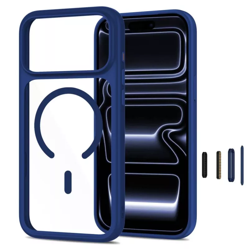 TECH-PROTECT MAGONE MAGSAFE CC + GLASS 2-PACK IPHONE 17 PRO MAX / 18 PRO MAX βαθύ μπλε/διαφανές
