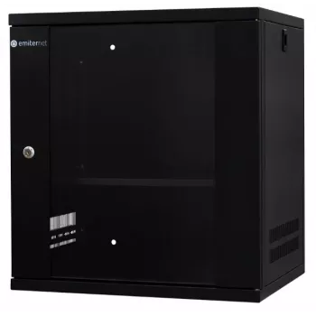 EMITER EM/SH02B5412-08 Light Series 19 ίντσες 12U Ερμάριο δικτύου τοίχου, πόρτα από σκληρυμένο γυαλί, 550×450×590 mm