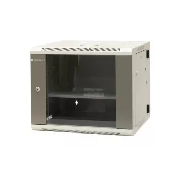 EMITER EM/AH6509 19 ίντσες 9U Ερμάριο δικτύου τοίχου split με πόρτα από σκληρυμένο γυαλί, 600x550x500 mm, μαύρο