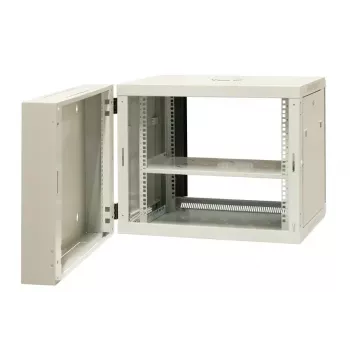 EMITER EM/AH6509 19 ίντσες 9U Ερμάριο δικτύου τοίχου split με πόρτα από σκληρυμένο γυαλί, 600x550x500 mm, μαύρο