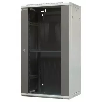 EMITER EM/AP6422 Ερμάριο rack τοίχου 22U 600x450x1083mm με μπροστινή πόρτα γυαλιού