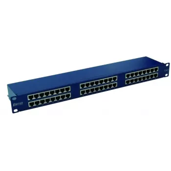 EMITERNET PATCHPANEL 19, 48XRJ45 STP CAT.6 (1U) ΜΕ ΘΗΚΗ, ΜΠΛΕ