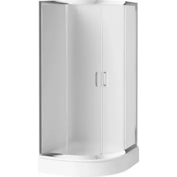 DEANTE KYP 652K Ημικυκλική ντουζιέρα 80x80 cm με γυαλί ασφαλείας και χρωμένο πλαίσιο