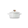 Μίνι κατσαρόλα LE CREUSET κεραμικό σκεύος Ø10cm λευκό