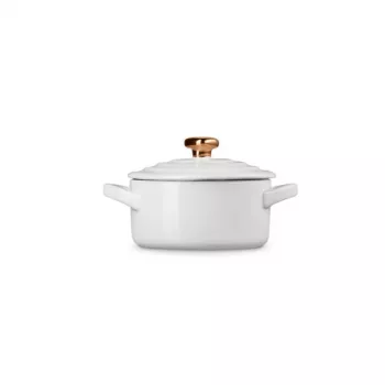 Μίνι κατσαρόλα LE CREUSET κεραμικό σκεύος Ø10cm λευκό