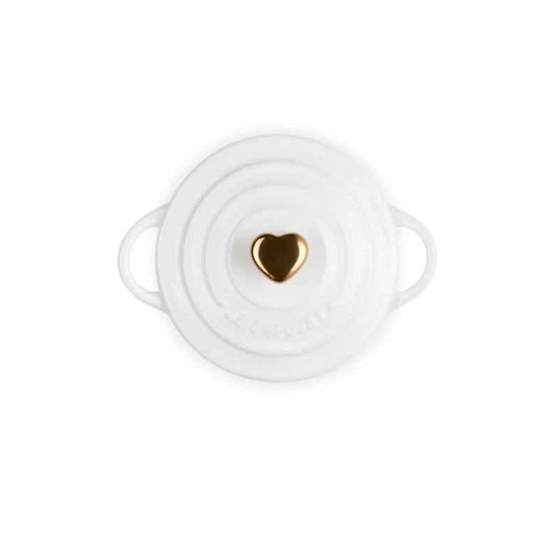 Μίνι κατσαρόλα LE CREUSET κεραμικό σκεύος Ø10cm λευκό