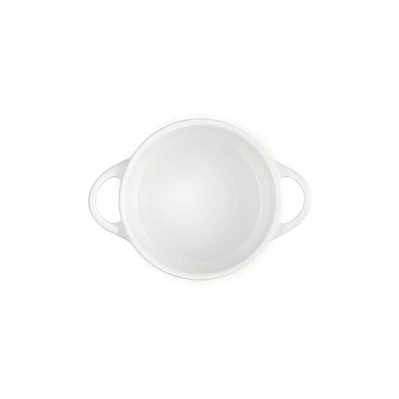 Μίνι κατσαρόλα LE CREUSET κεραμικό σκεύος Ø10cm λευκό