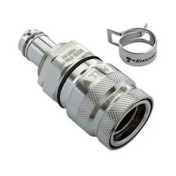 Koolance QDT3 Viton ταχυσύνδεσμος, θηλυκός, υποδοχή πάνελ - 10 mm ID (3/8 ίντσες)