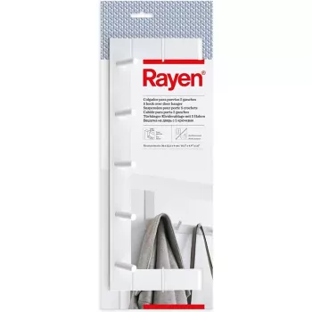 RAYEN Γάντζος πόρτας για κρέμασμα / 5 γάντζοι / λευκό