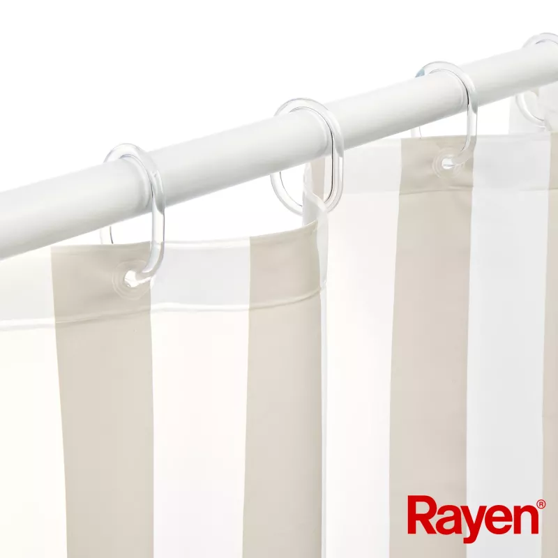 RAYEN Κουρτίνα μπάνιου 180x200cm λευκό/μπεζ, PEVA