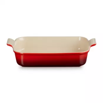 LE CREUSET Ορθογώνιο ταψί Heritage κεραμικό 32x24cm / 4L κόκκινο