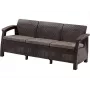 KETER Corfu Love Seat Max καφέ τριθέσιος καναπές κήπου