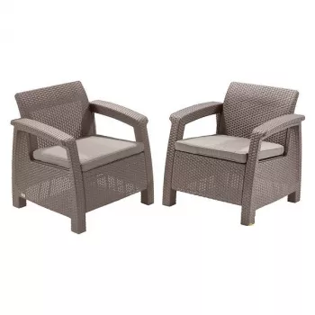 KETER Καρέκλες κήπου Corfu Duo Set μπεζ