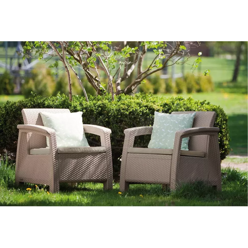 KETER Καρέκλες κήπου Corfu Duo Set μπεζ