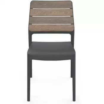 KETER Καρέκλα κήπου Deco Porto καρυδιά/γκρι