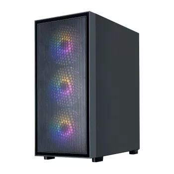 Zalman S6 ATX Mid Tower Κουτί PC, 3 x 140mm + 1 x 120mm Fixed RGB ανεμιστήρες, Tempered Glass, Μαύρο