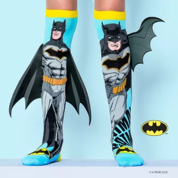 MADMIA Παιδικές Κάλτσες Μέχρι το Γόνατο Κάλτσες DC Comics / Batman με 3D Φτερά / MB001
