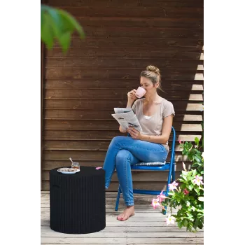 KETER Τραπέζι κήπου/κουτί αποθήκευσης Cool Stool καφέ