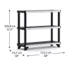 KETER Ράφι 3 επιπέδων Fused 122,1x45,7x105,8cm μαύρο