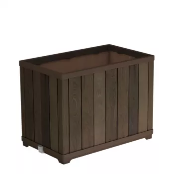 KETER Deco Ορθογώνια ψηλή γλάστρα καρυδί γλάστρα