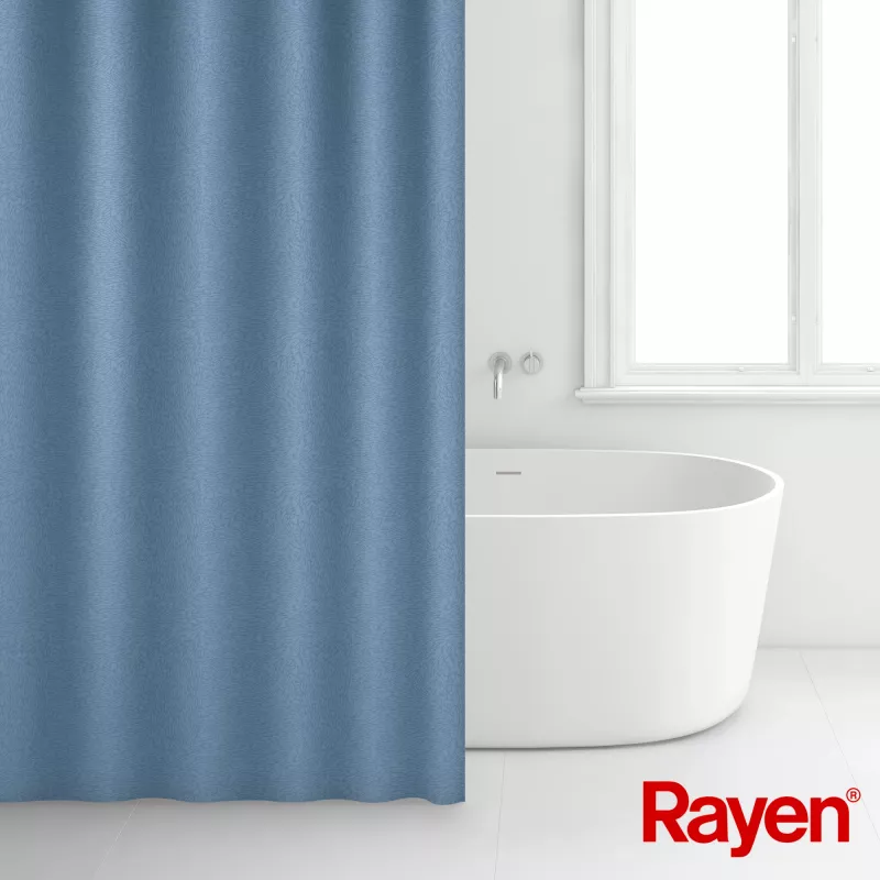 RAYEN Κουρτίνα μπάνιου 180x200cm μπλε, Πολυεστέρας