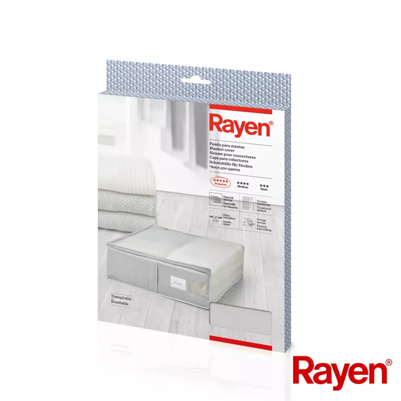 RAYEN Premium γκρι κουτί κλινοσκεπασμάτων 65x55x20cm
