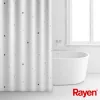RAYEN Κουρτίνα μπάνιου 180x200cm λευκή, Πολυεστέρας