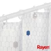 RAYEN Κουρτίνα μπάνιου 180x200cm λευκή, Πολυεστέρας