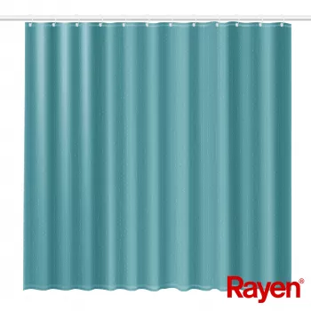 RAYEN Κουρτίνα μπάνιου 180x200cm γαλάζια, Πολυεστέρας