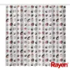 RAYEN Κουρτίνα μπάνιου 180x200cm λευκή/ριγωτή, PEVA