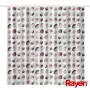 RAYEN Κουρτίνα μπάνιου 180x200cm λευκή/ριγωτή, PEVA