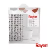 RAYEN Κουρτίνα μπάνιου 180x200cm λευκή/ριγωτή, PEVA