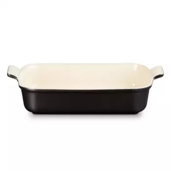 Le Creuset Rectangular Heritage Stoneware 32x24cm / 4L μαύρο