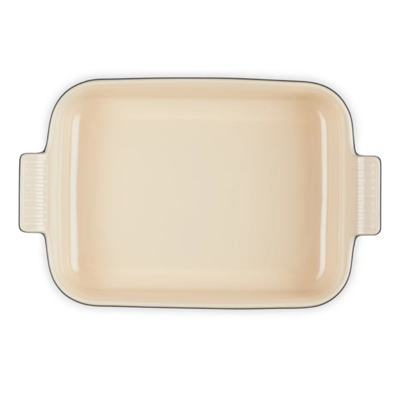 Le Creuset Rectangular Heritage Stoneware 32x24cm / 4L μαύρο