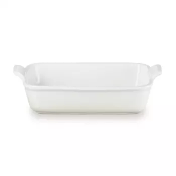 Le Creuset ορθογώνιο κεραμικό σκεύος ψησίματος Heritage 26x19cm / 2,4L λευκό