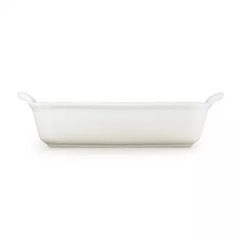 Le Creuset ορθογώνιο κεραμικό σκεύος ψησίματος Heritage 26x19cm / 2,4L λευκό