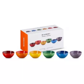 LE CREUSET σετ 6 κεραμικών μπολ 330ml σε διάφορα χρώματα