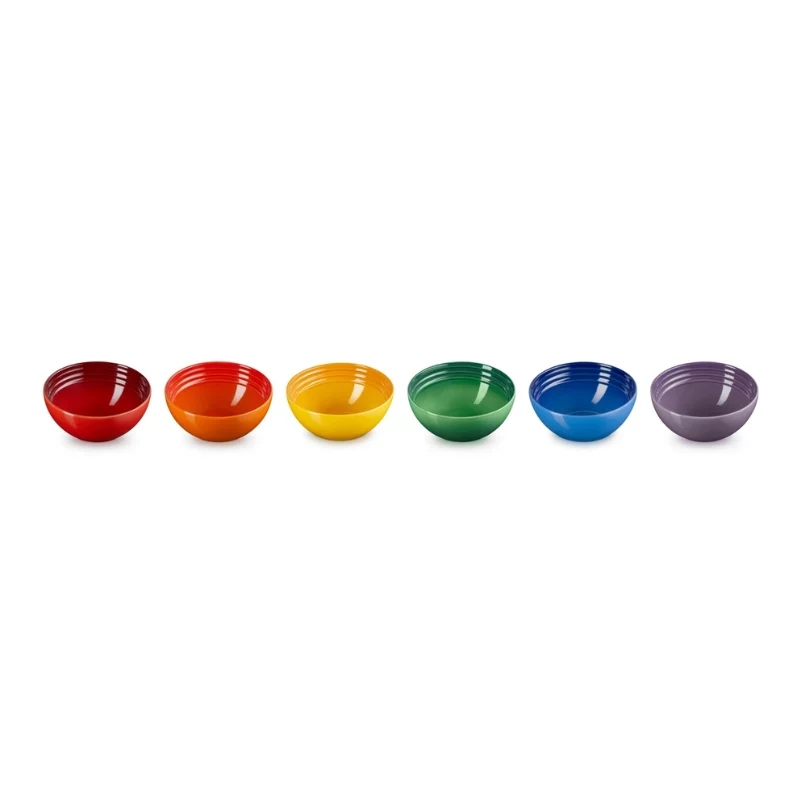 LE CREUSET σετ 6 κεραμικών μπολ 330ml σε διάφορα χρώματα