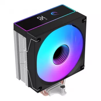 Rampage Octagon B70 αερόψυκτρα CPU, 120 mm ARGB, ένδειξη θερμοκρασίας, μαύρη