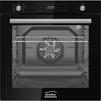 Simfer BI-81608P πυρολυτικός εντοιχιζόμενος φούρνος, 80 L, 10 λειτουργίες, ηλεκτρονικός χειρισμός αφής, ενεργειακή κλάση A, μαύρος