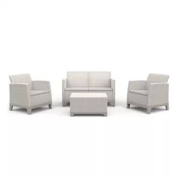 KETER Σετ επίπλων κήπου Scandi Forma Σετ 2 θέσεων pebble grey/light beige