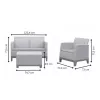KETER Σετ επίπλων κήπου Scandi Forma Σετ 2 θέσεων pebble grey/light beige