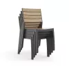 KETER Καρέκλα κήπου Deco Corale όψη teak/γκρι