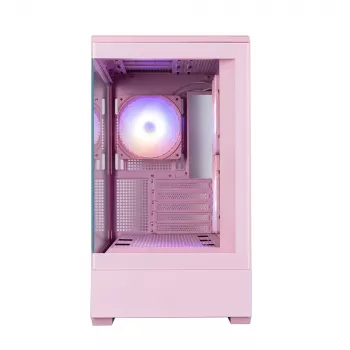 Zalman P30 V2, κουτί PC mATX Mini Tower, 3 x ανεμιστήρες 120mm ARGB, ροζ