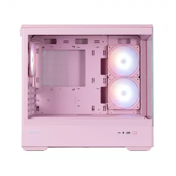 Zalman P30 V2, κουτί PC mATX Mini Tower, 3 x ανεμιστήρες 120mm ARGB, ροζ