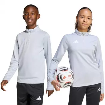 adidas Entrada 26 παιδικό προπονητικό μπλουζάκι φούτερ ανοιχτό γκρι JZ6637 140cm