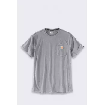 Carhartt Force Mid Pocket μπλουζάκι Heather Grey