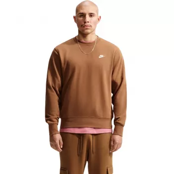 Ανδρικό φούτερ Nike Club FT ανοιχτό καφέ FN3888 270 S